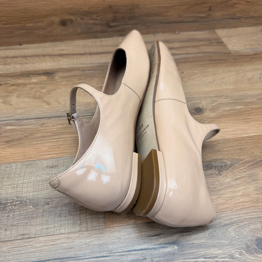 Cole Haan size 8.5 Patent Mary Jane Flats in Nude Beige - Picture 5 of 8